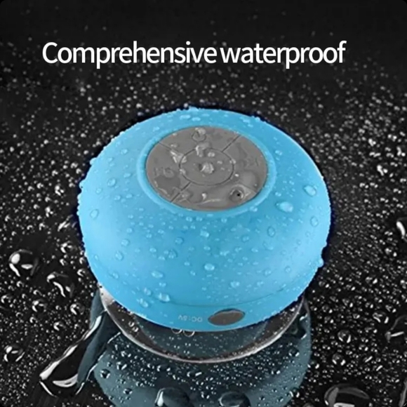 Waterproof Bluetooth speaker with suction cup secure wall or shower attachment. - Picture 2 of 8